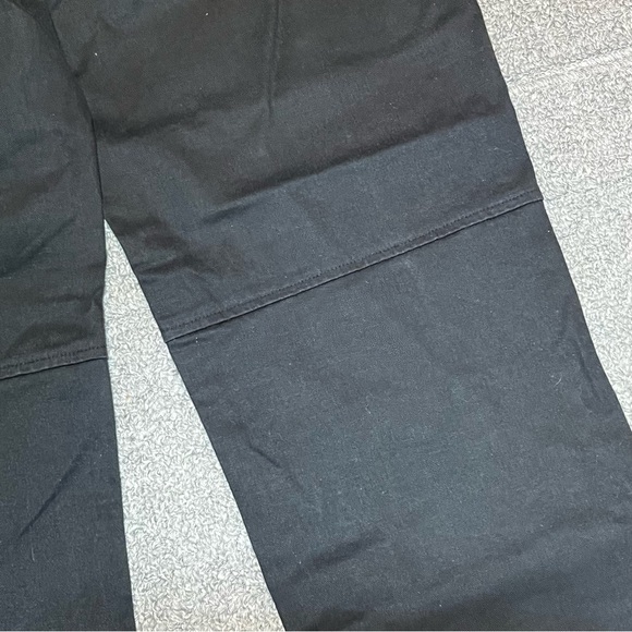 Talbots Stretch Linen Blend Pants Womens Size 12 Black Straight Leg Chinos - Picture 10 of 12